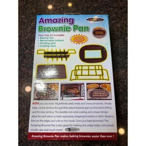 Amazing Brownie Pan-All Edges 4 Piece Set-New in Box
